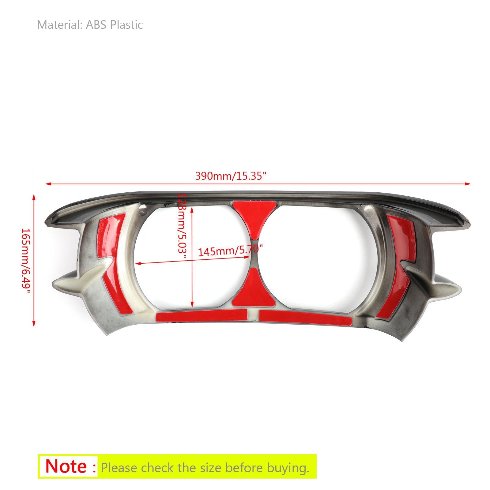 15-22 Road Glide FLTR Motorcycle Headlight Bezel Cover Frame Black