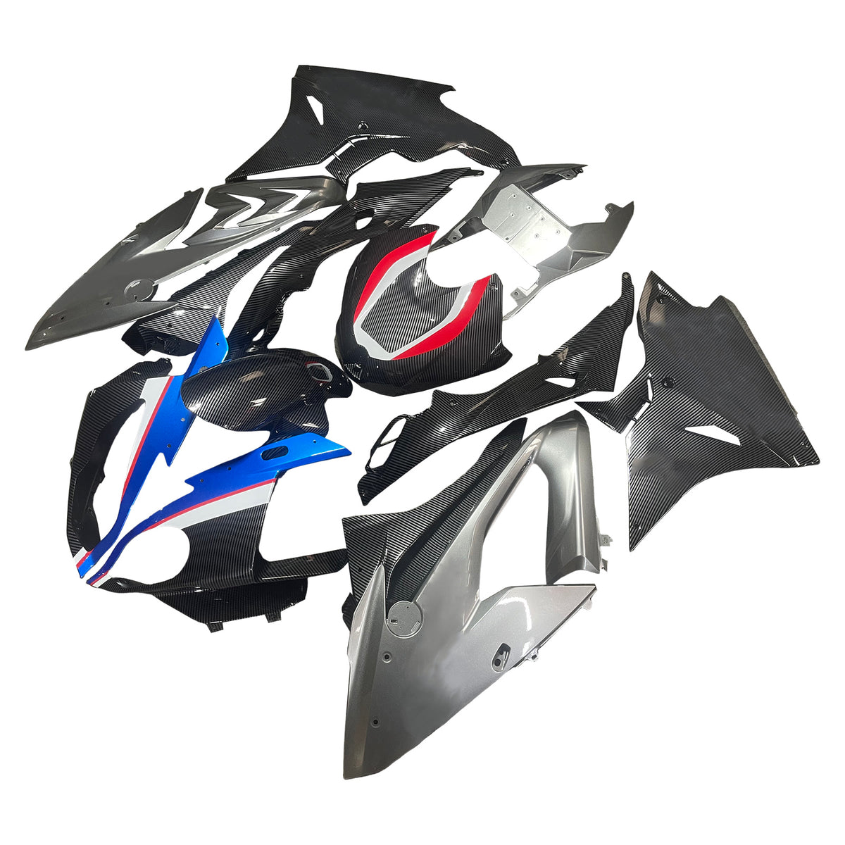 Kit de carenagem com padrão de fibra de carbono Amotopart 2017-2018 BMW S1000RR