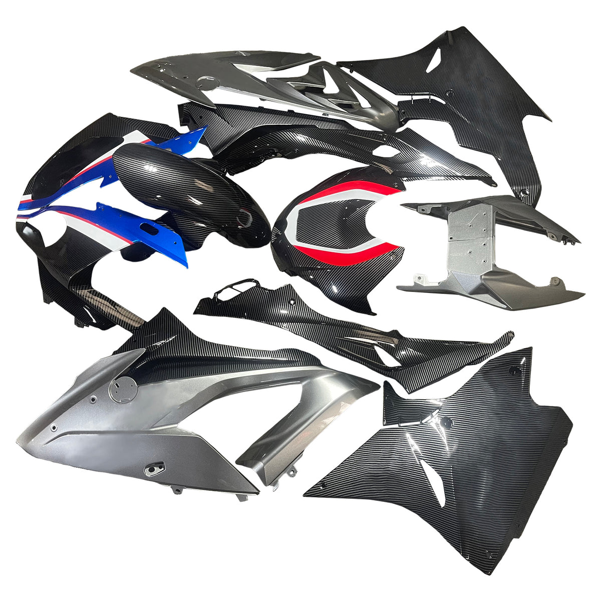 Amotopart 2017-2018 BMW S1000RR カーボンファイバーパターンフェアリングキット