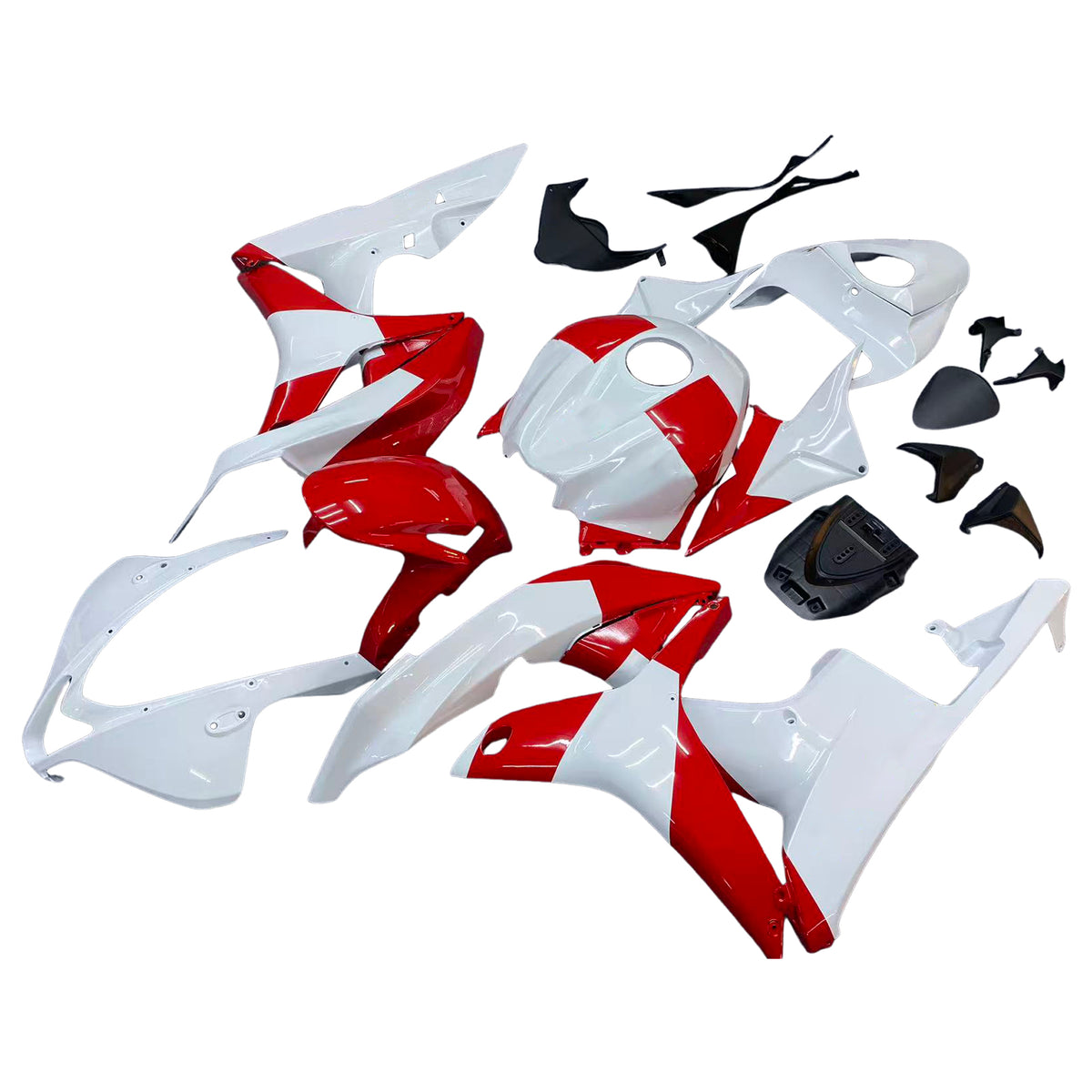 Amotopart 2007-2008 Honda CBR600RR F5 White Red Fairing Kit