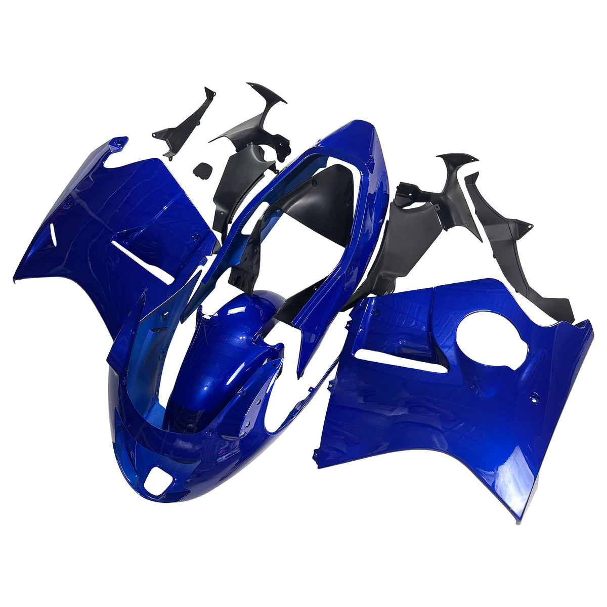 Amotopart 1996–2007 Honda CBR1100XX SuperBlackBird Weiß Blau Schwarz Verkleidungsset