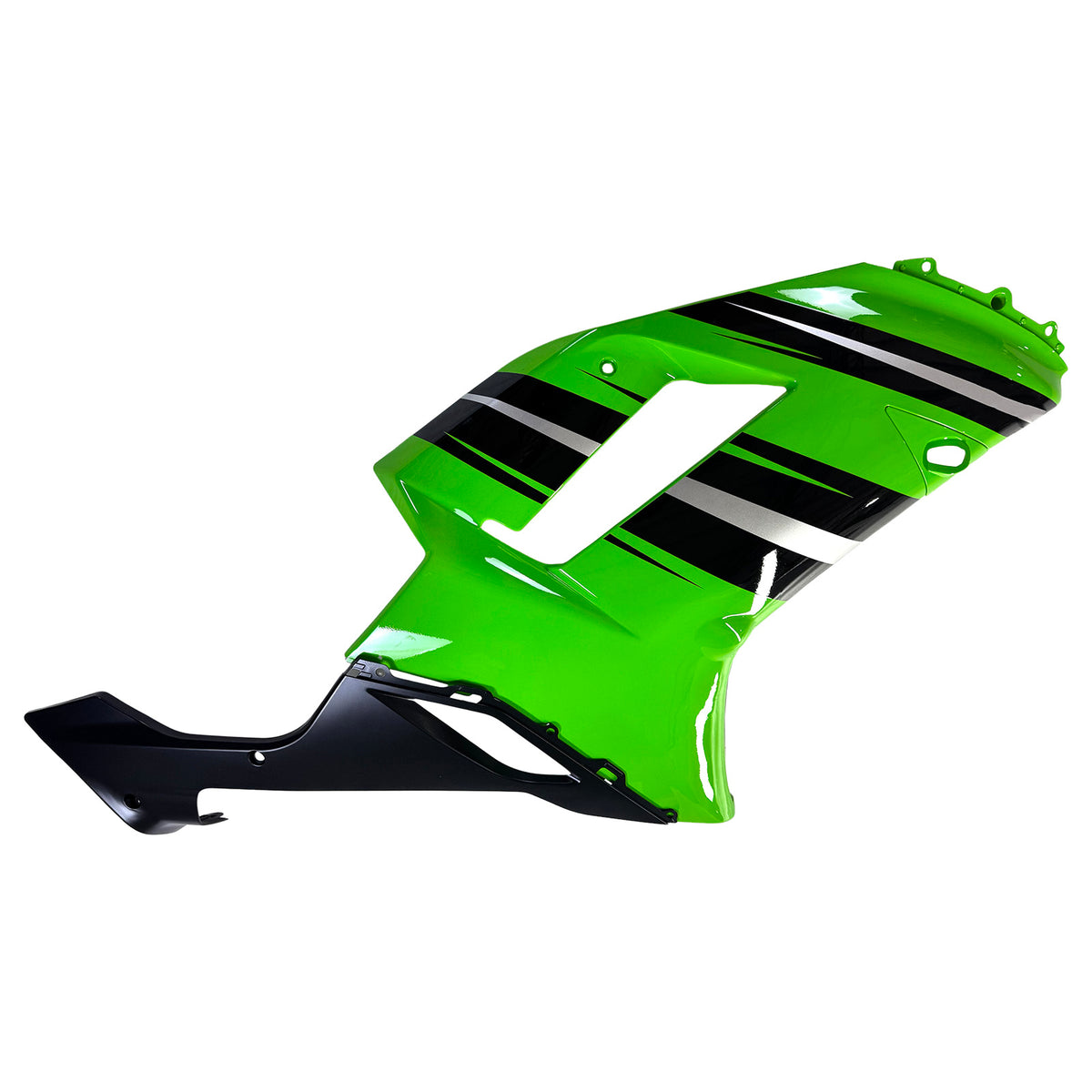 Amotopart 2007-2008 Kawasaki ZX-6R 636 Bílá Zelená Černá Sada kapotáže