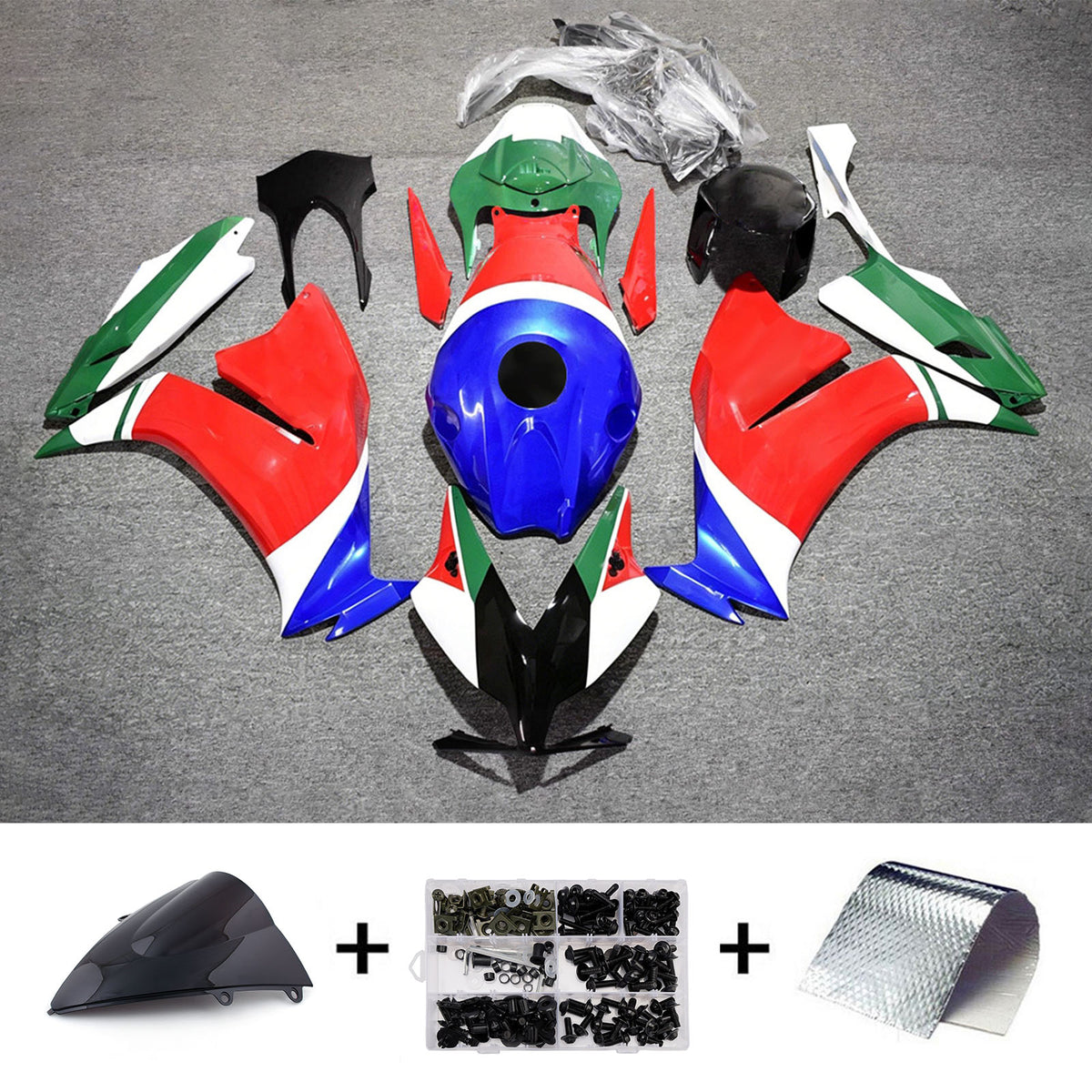 Amotopart 2012-2016 Honda CBR1000RR Blue Red Fairing Kit
