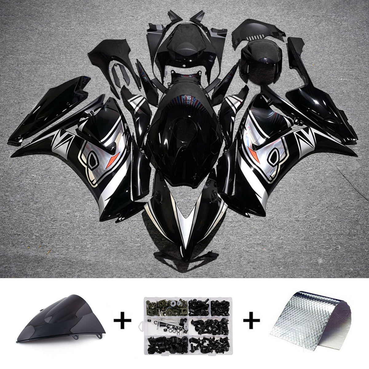 Amotopart 2012-2016 Honda CBR1000RR Black Fairing Kit