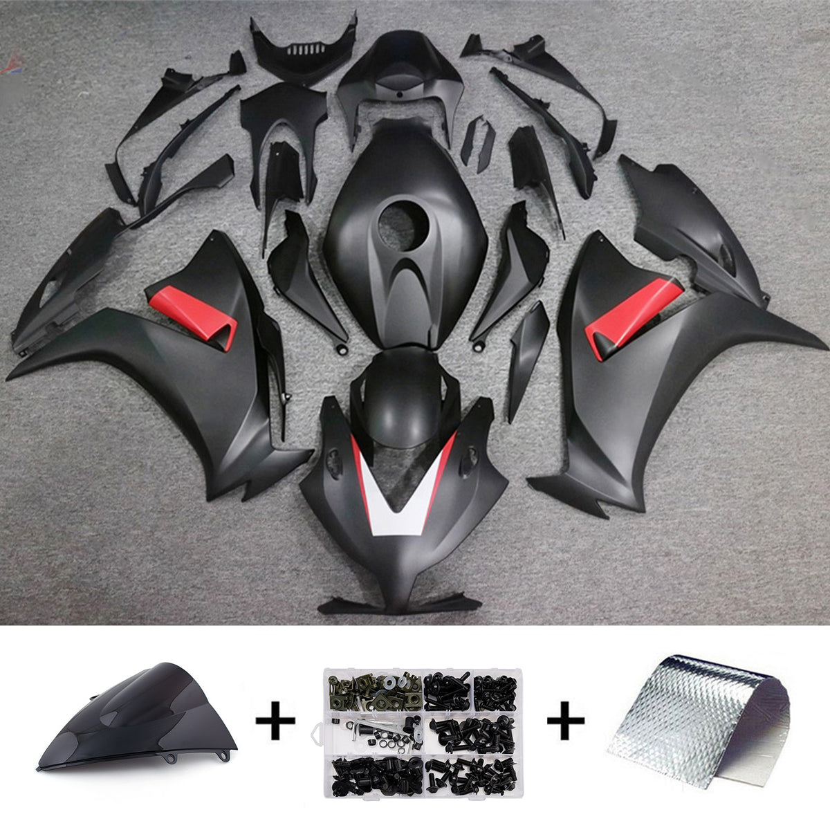 Amotopart 2012-2016 Honda CBR1000RR zwarte kuipset