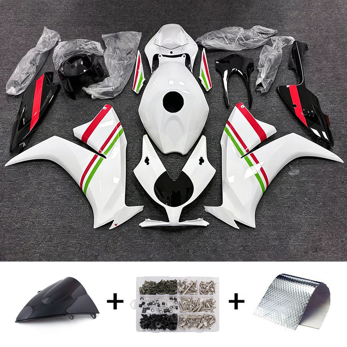 Amotopart 2012-2016 Honda CBR1000RR White Fairing Kit