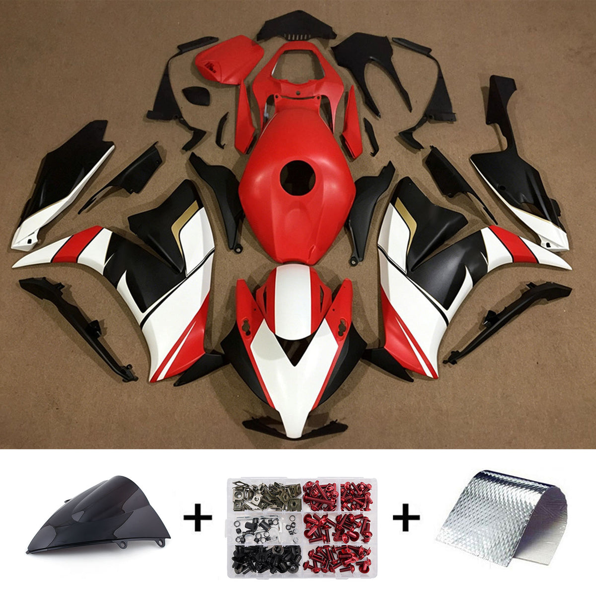 Amotopart 2012-2016 Honda CBR1000RR Red Black White Sada kapotáže