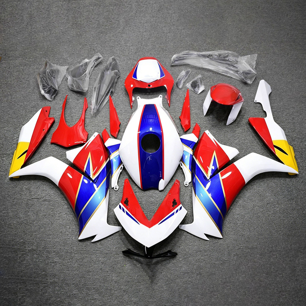 Amotopart 2012-2016 Honda CBR1000RR White Red Blue Fairing Kit