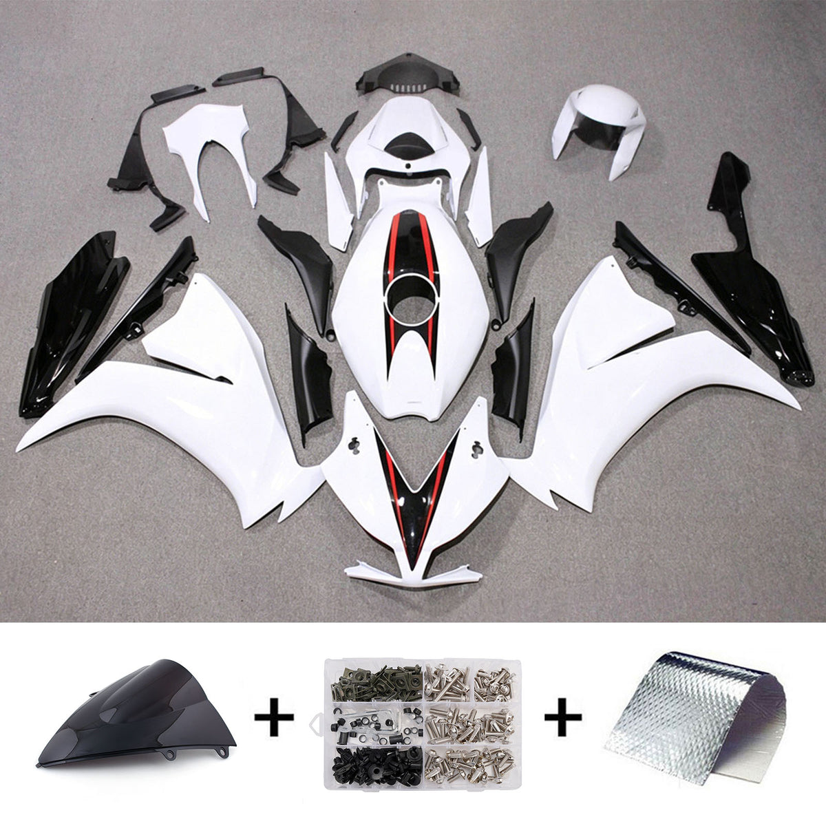 Kit de carenagem branca Amotopart 2012-2016 Honda CBR1000RR