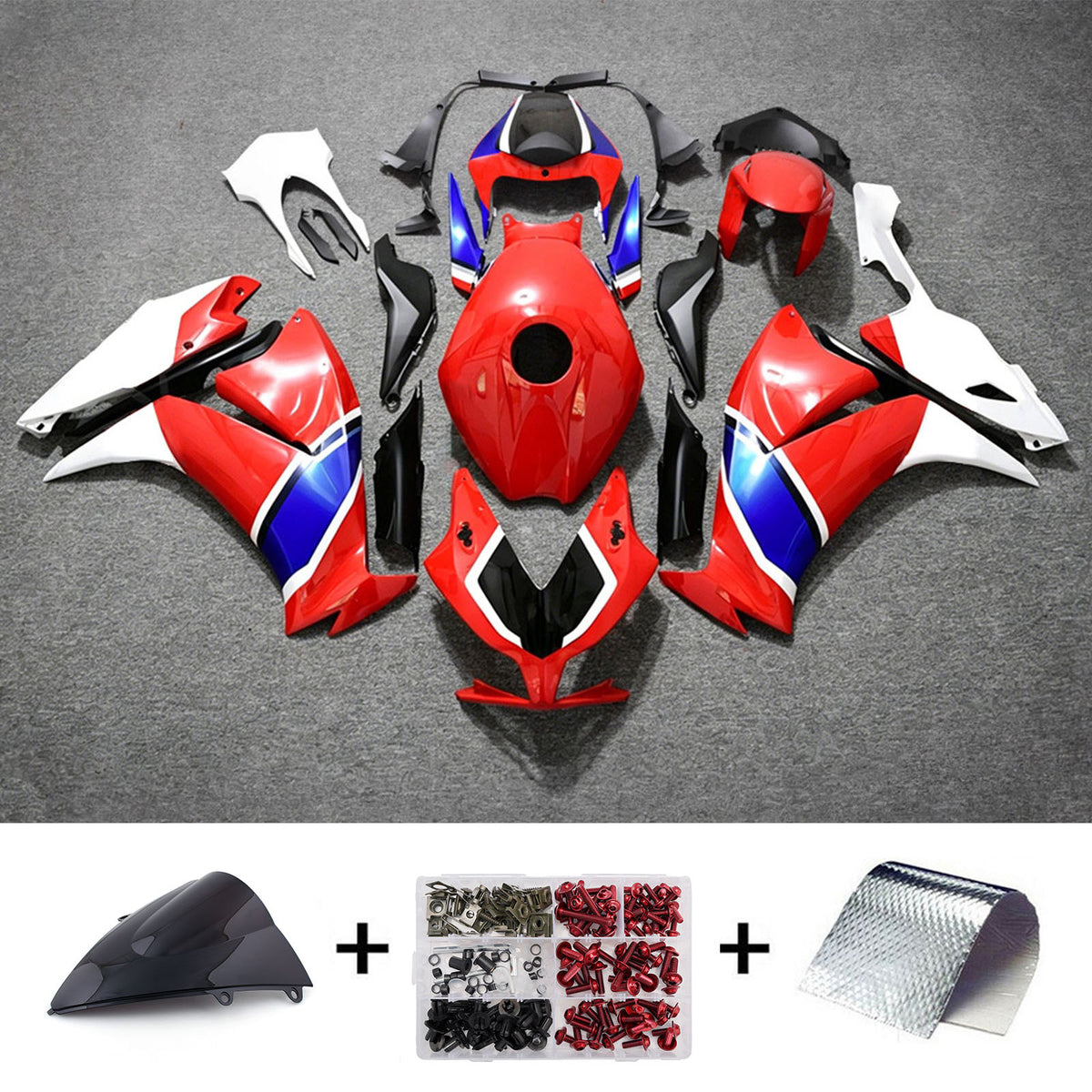 Amotopart 2012-2016 Honda CBR1000RR Red Blue Fairing Kit