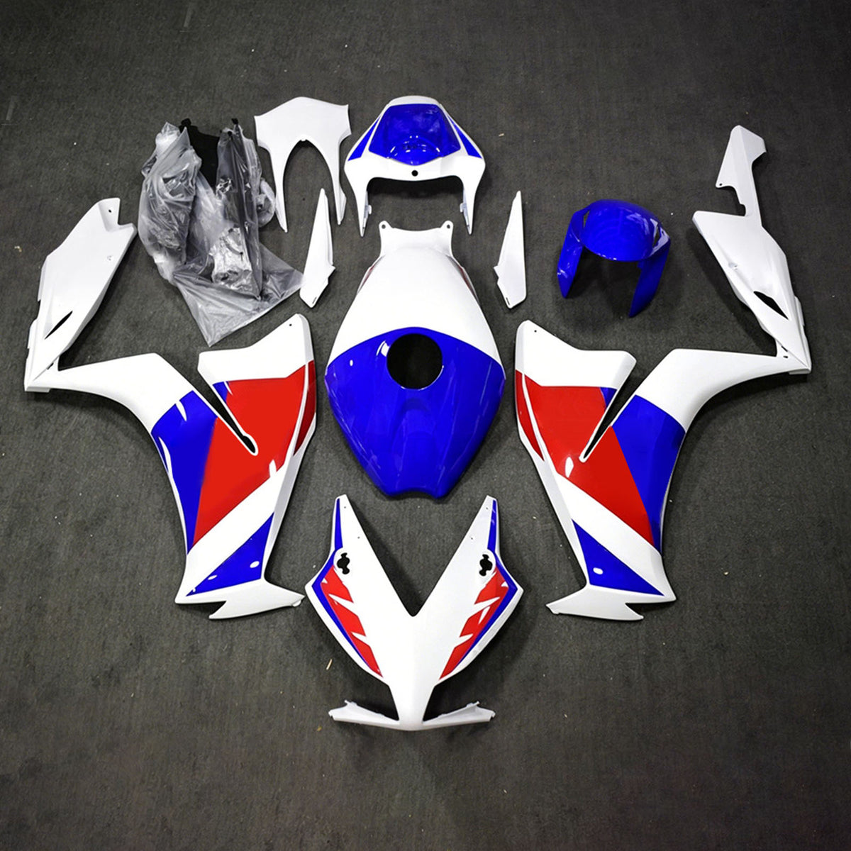 Amotopart 2012-2016 Honda CBR1000RR White Blue Red Fairing Kit