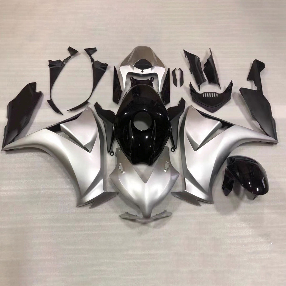 Amotopart 2012-2016 Honda CBR1000RR Silver Black Fairing Kit