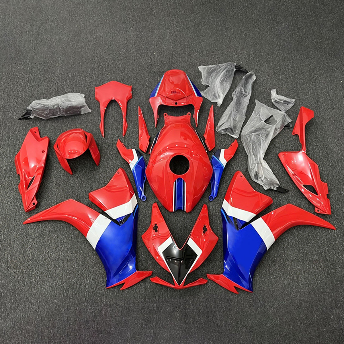 Amotopart 2012-2016 Honda CBR1000RR Kit de carenado rojo azul