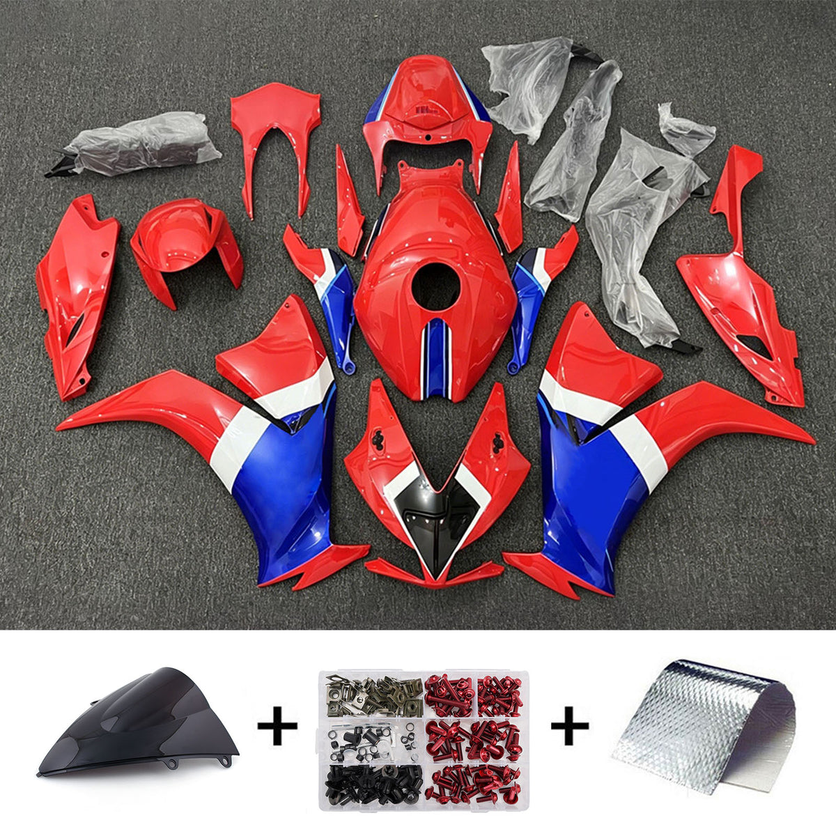 Amotopart 2012-2016 Honda CBR1000RR Red Blue Fairing Kit