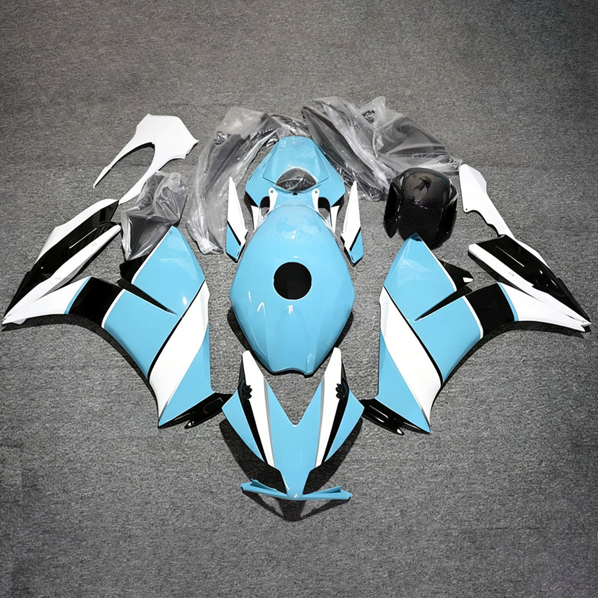 Amotopart 2012-2016 Honda CBR1000RR Blue White Fairing Kit