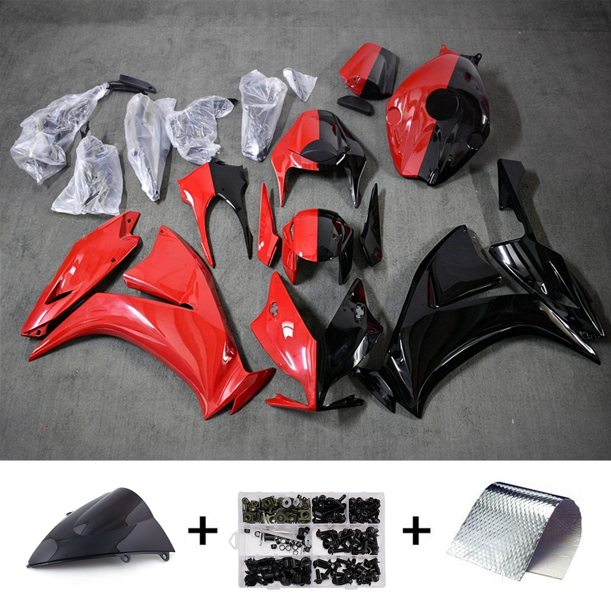 Amotopart 2012-2016 Honda CBR1000RR Red Black Fairing Kit