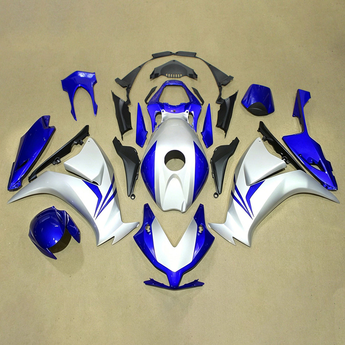 Amotopart 2012-2016 Honda CBR1000RR White Blue Fairing Kit