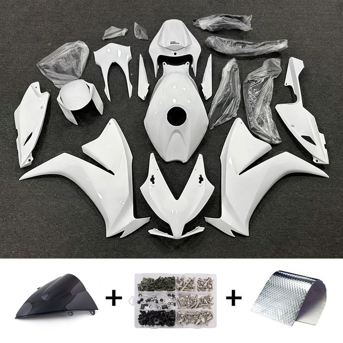 Amotopart 2012-2016 Honda CBR1000RR White Fairing Kit