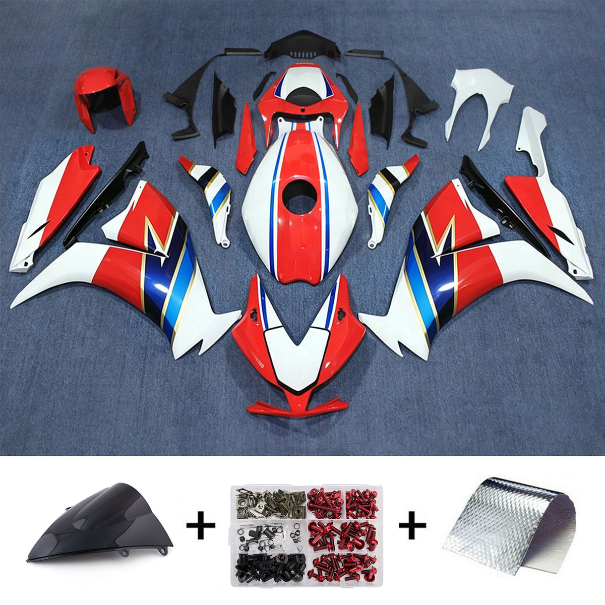 Amotopart 2012-2016 Honda CBR1000RR Red Blue White Fairing Kit