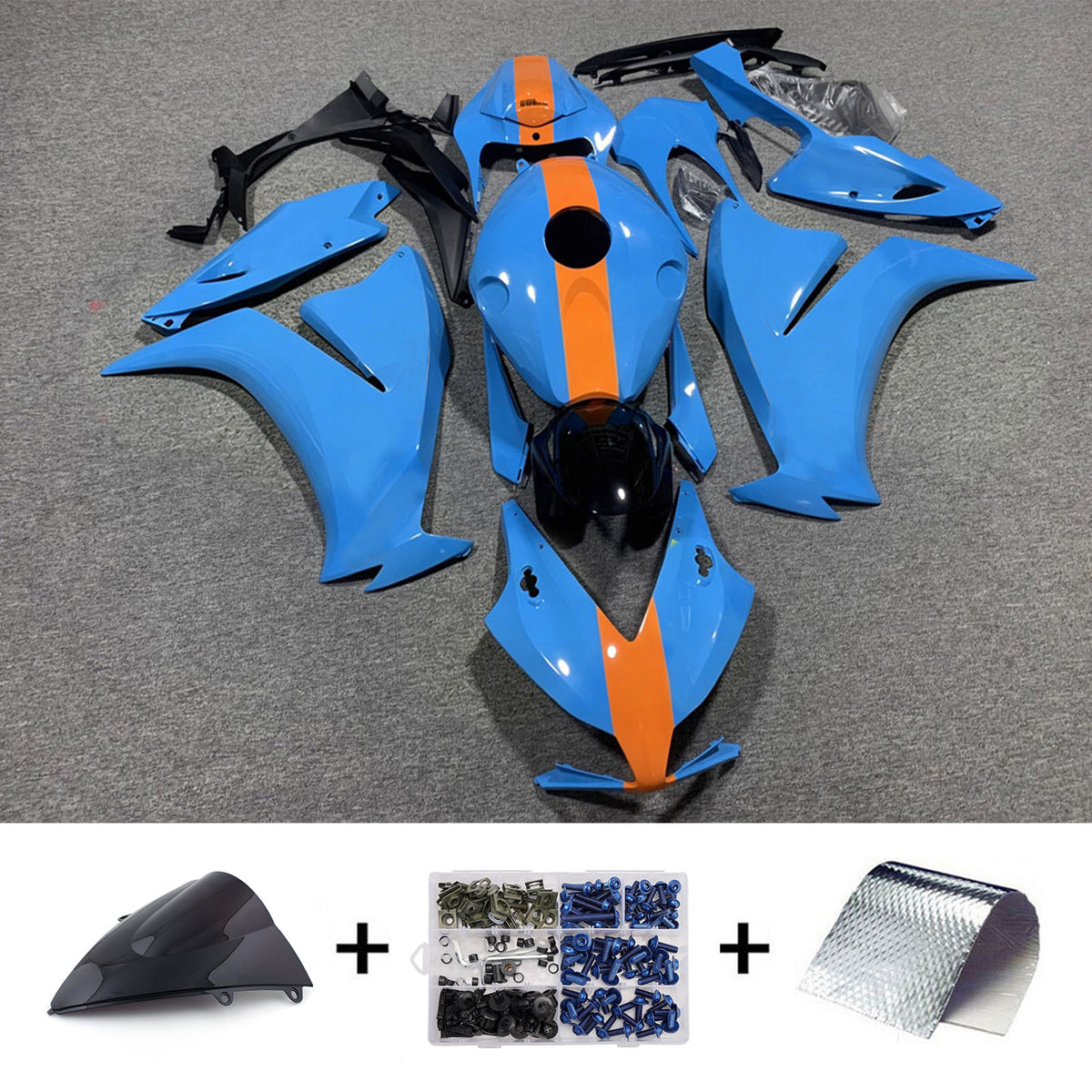 Amotopart 2012-2016 Honda CBR1000RR Blue Orange Fairing Kit