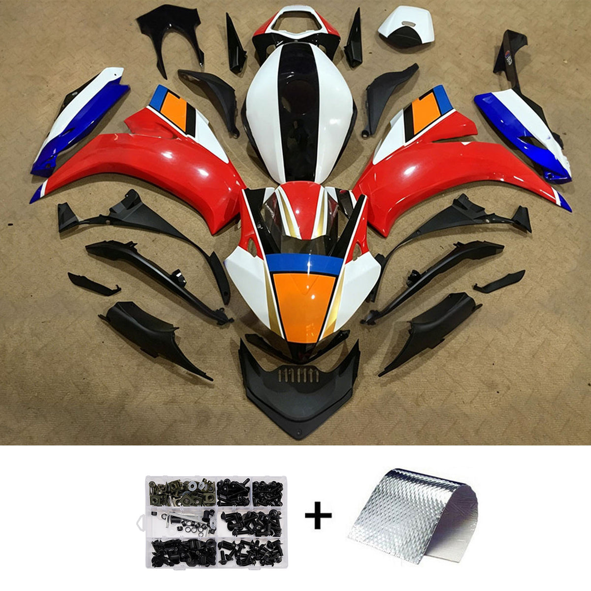 Amotopart 2012-2016 Honda CBR1000RR rood-witte kuipset