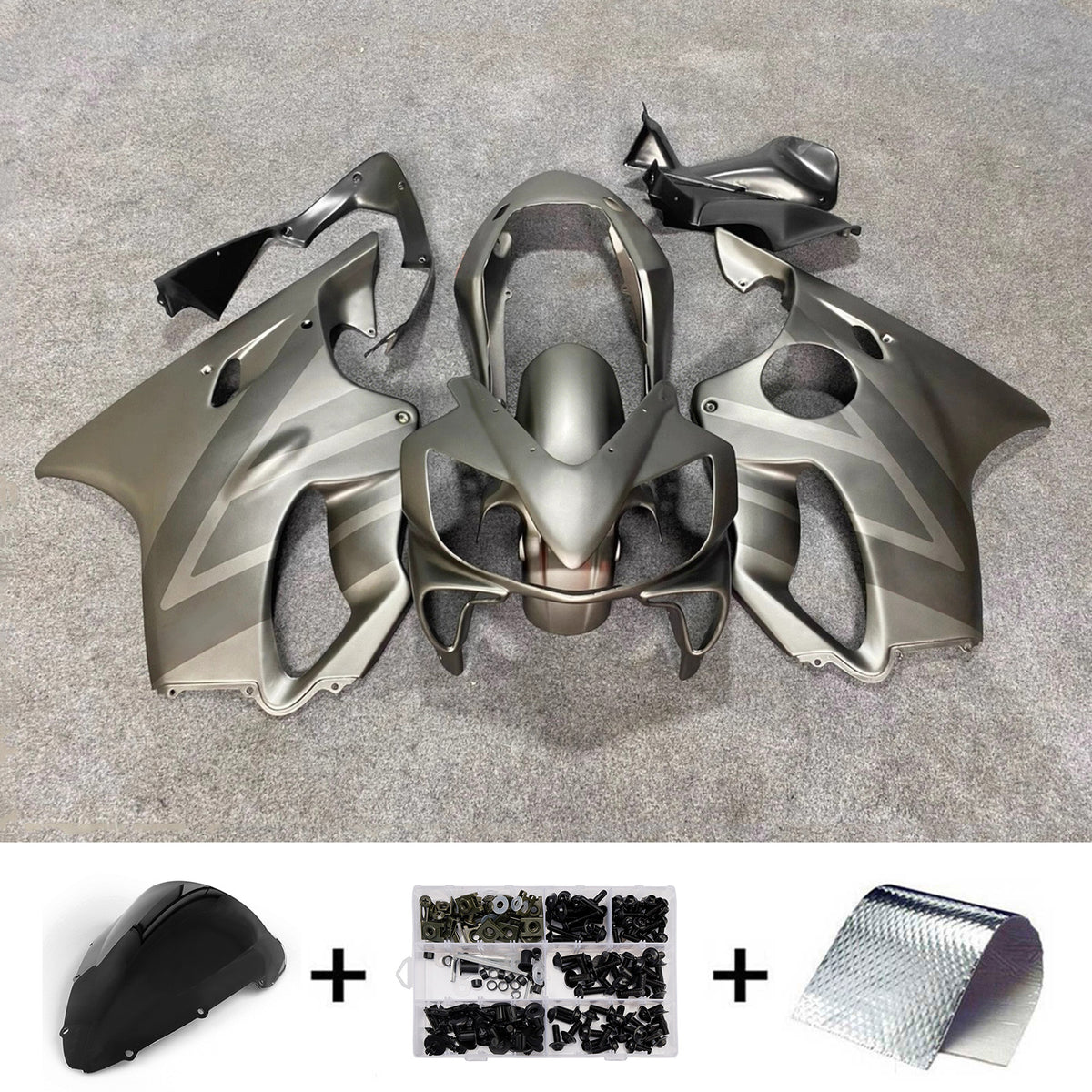 Amotopart 2004-2007 Honda CBR600 F4i Kit de carenado plateado