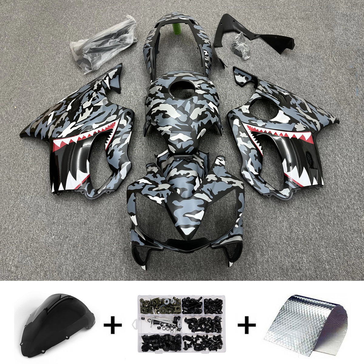 Amotopart 2004-2007 Honda CBR600 F4i camo pattern Fairing Kit