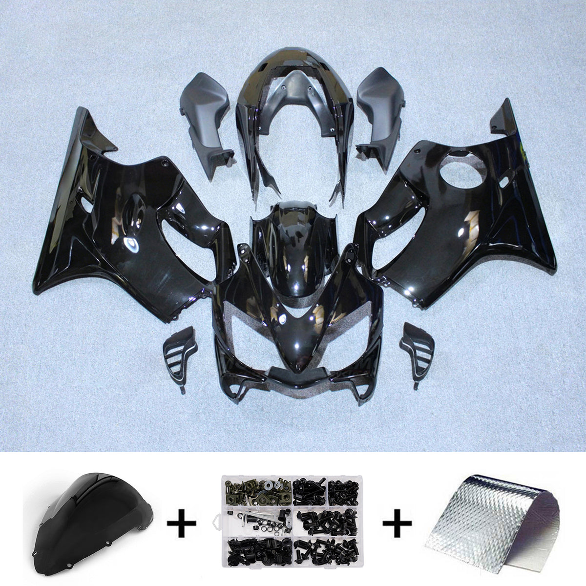 Amotopart 2004-2007 Honda CBR600 F4i Black Fairing Kit