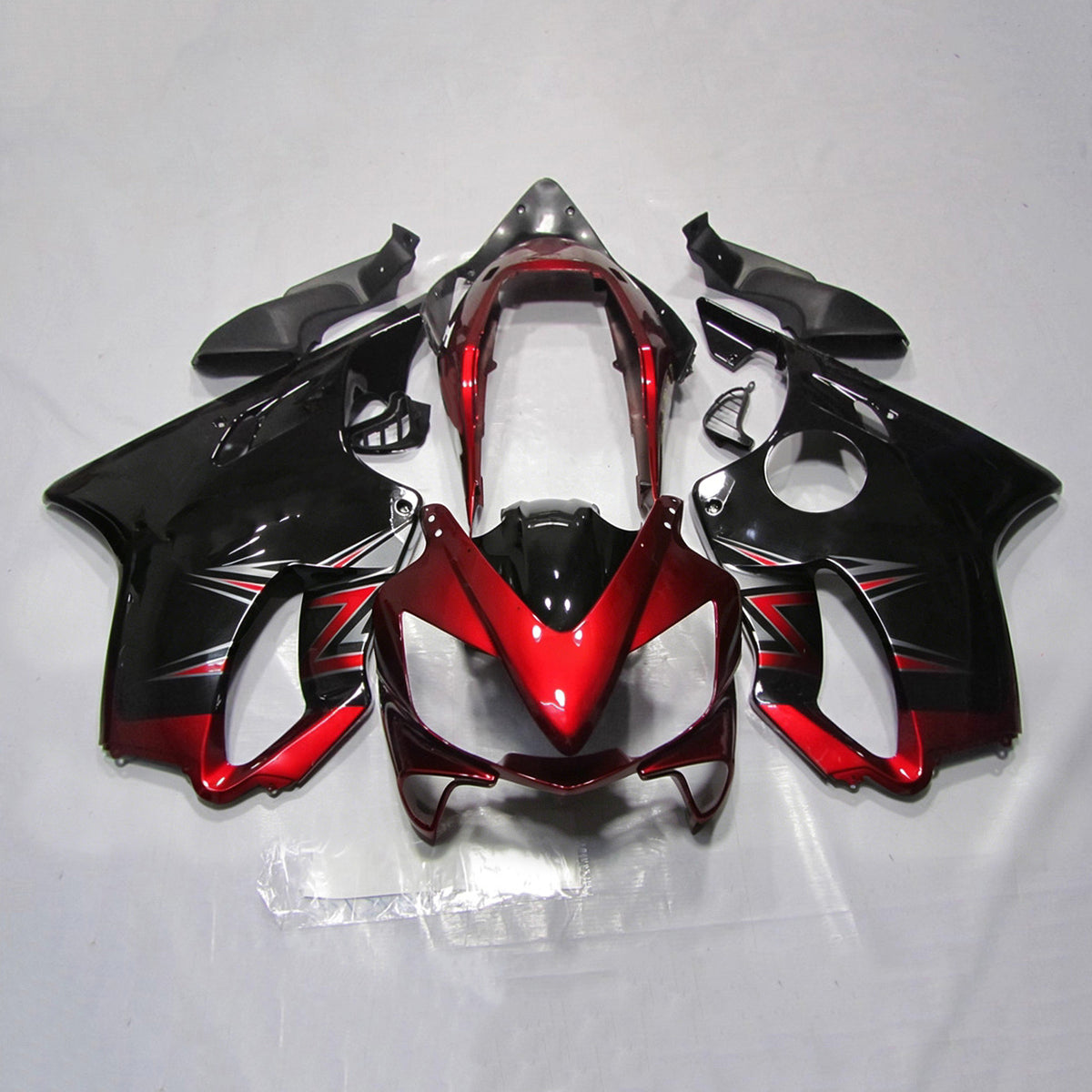 Amotopart 2004-2007 Honda CBR600 F4i Black Red Fairing Kit