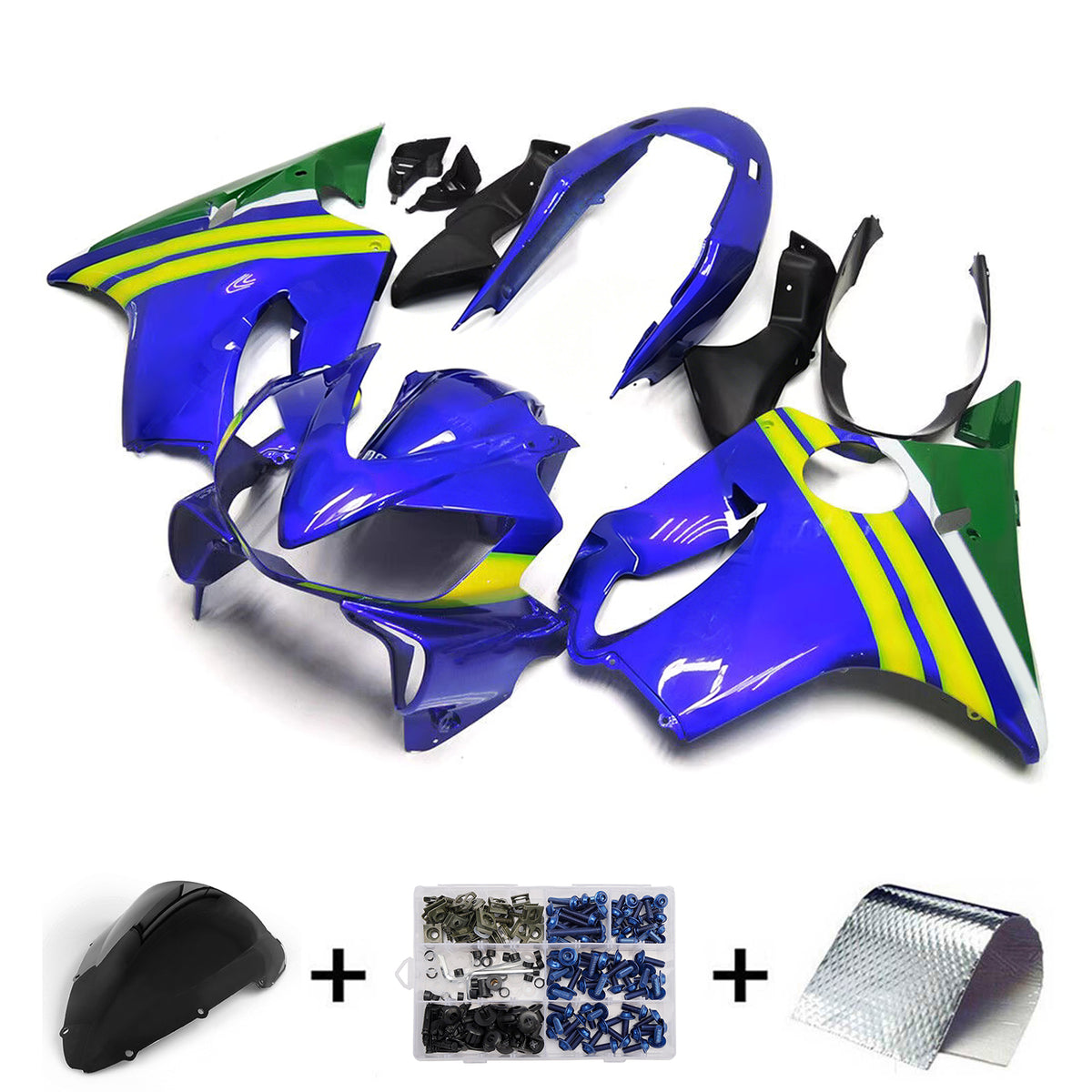 Amotopart 2004-2007 Honda CBR600 F4i Blue Fairing Kit