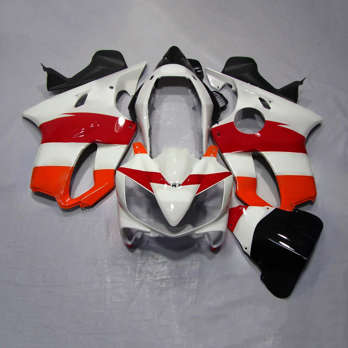 Amotopart 2004-2007 Honda CBR600 F4i Hvid Rød Orange Fairing Kit