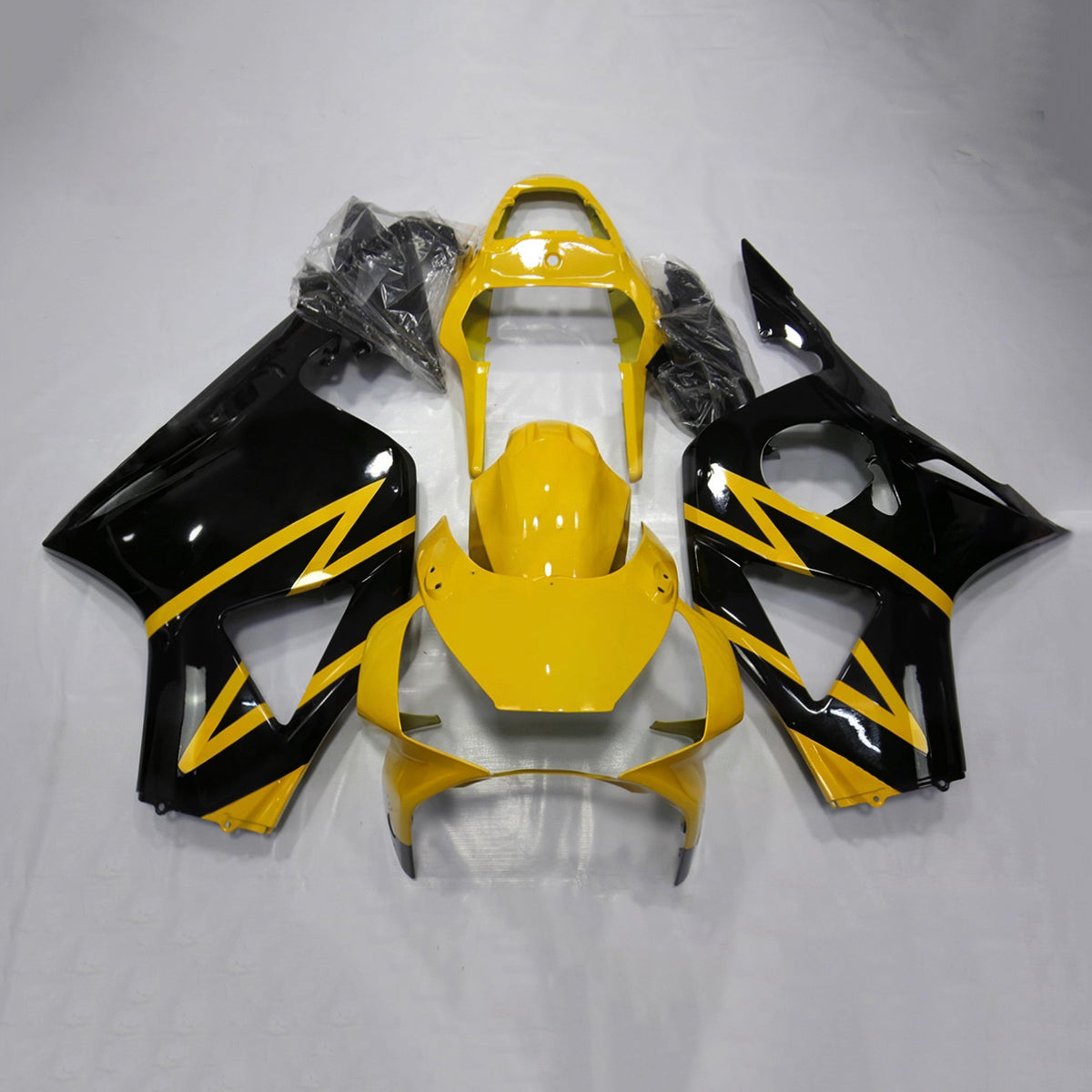 Amotopart 2002–2003 Honda CBR954 Gelb Schwarz Verkleidungsset