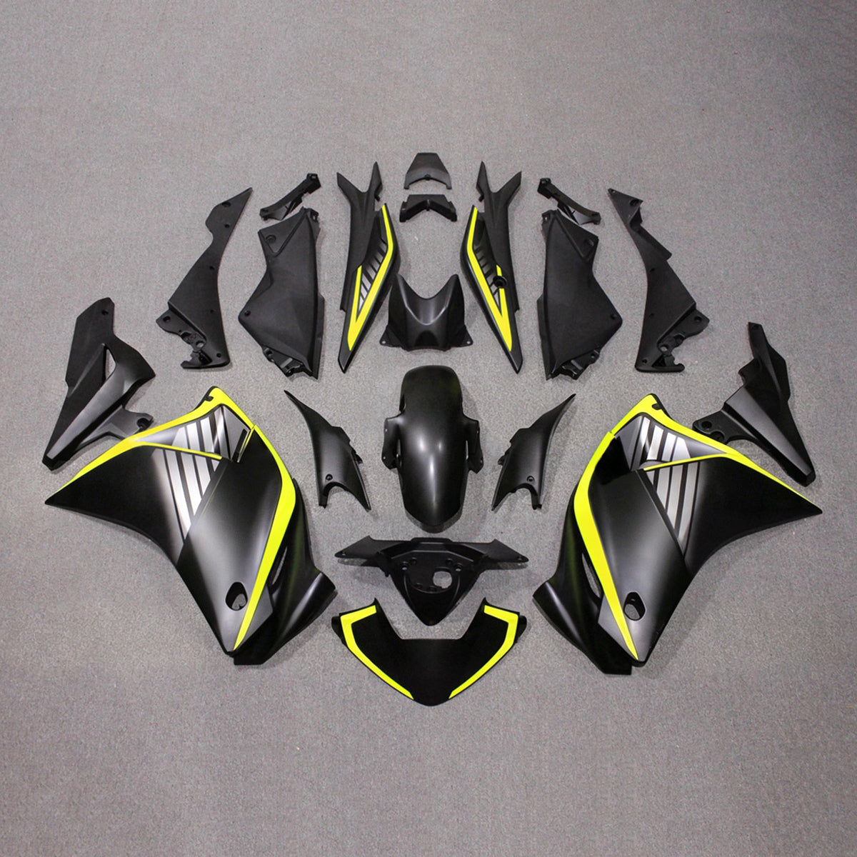 Amotopart 2011–2015 Honda CBR250R schwarzes Verkleidungsset