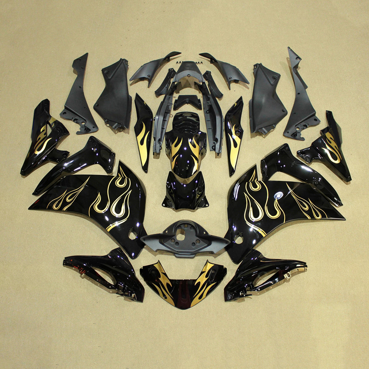 Amotopart 2011-2015 Honda CBR250R Black Fairing Kit