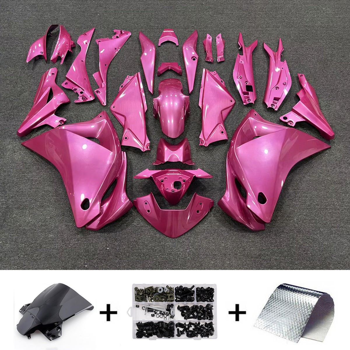 Amotopart 2011-2015 Honda CBR250R Pink Fairing Kit