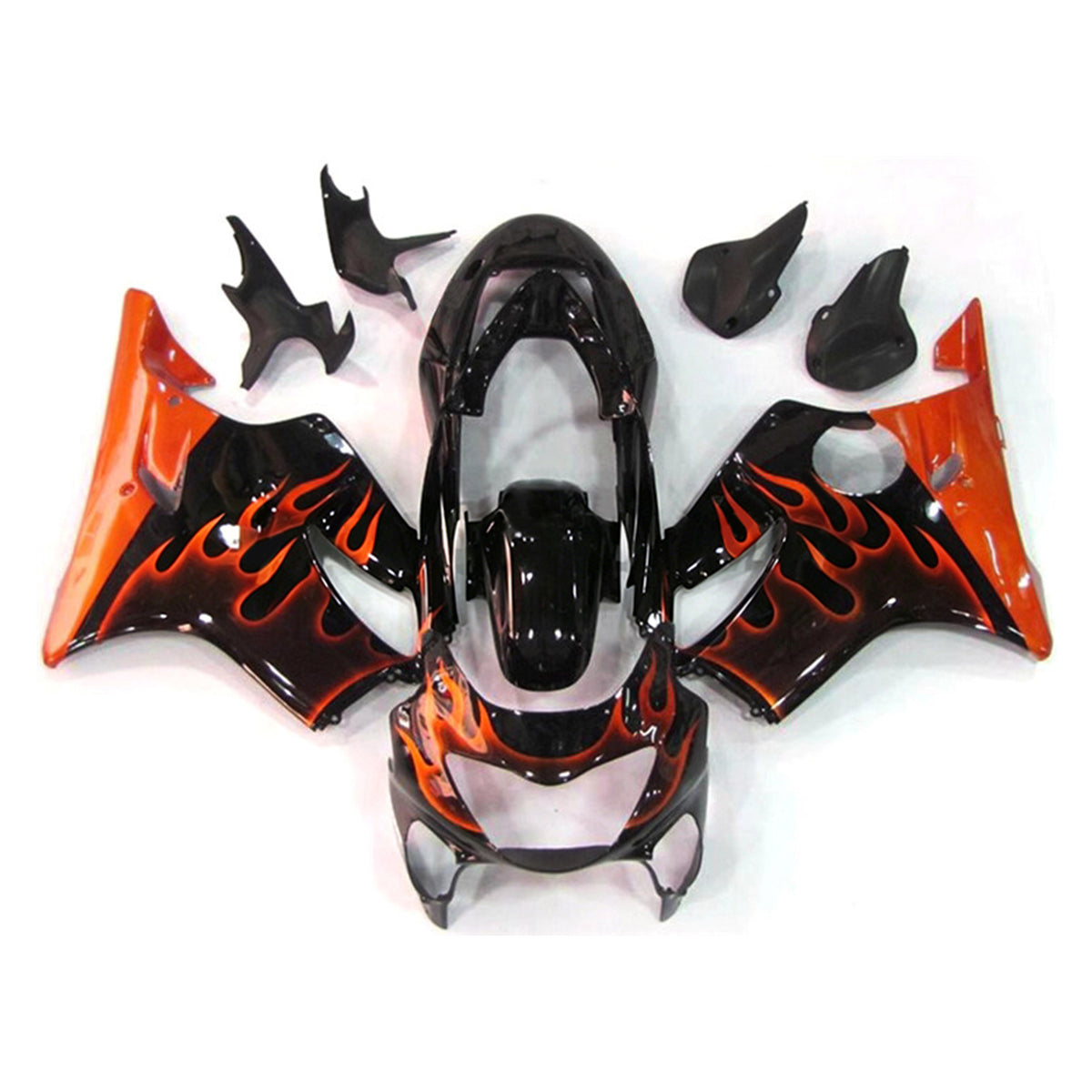 Amotopart 1999-2000 Honda CBR600 F4 Black Orange Fairing Kit