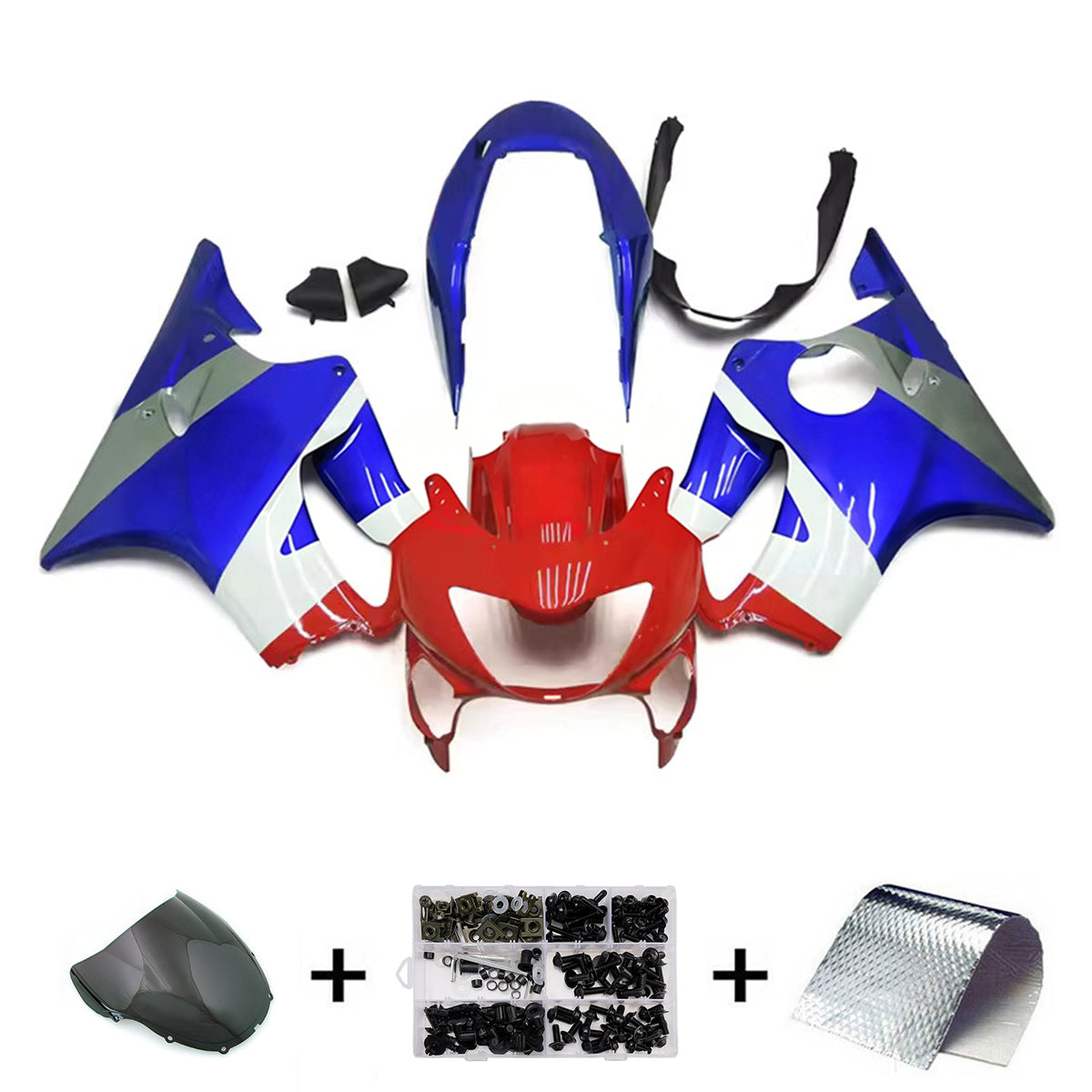 Amotopart 1999-2000 Honda CBR600 F4 blauw rood zilver kuipset