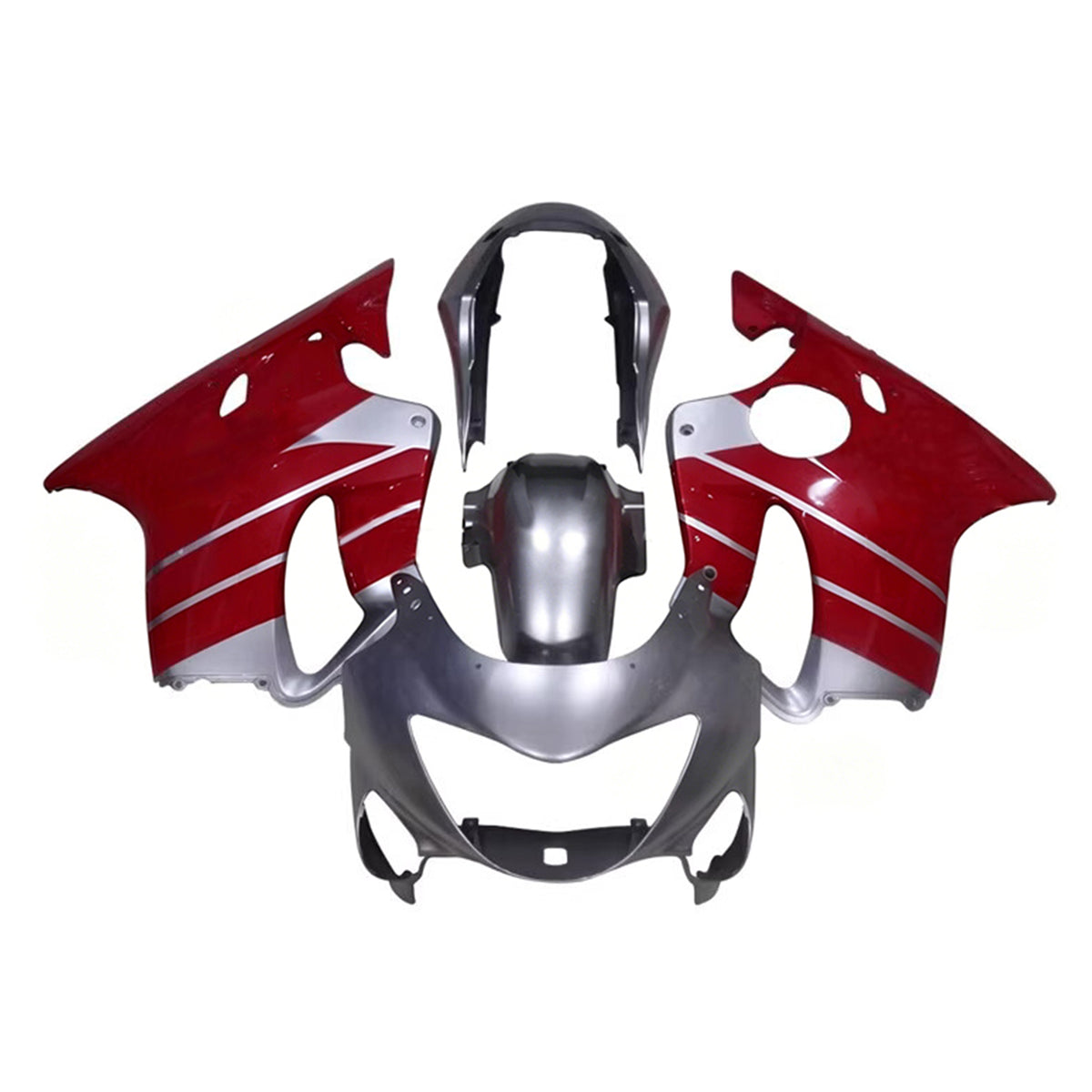 Amotopart 1999-2000 Honda CBR600 F4 Kit de carénage rouge argent