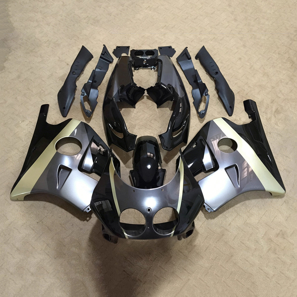 Amotopart 1990-1998 Honda CBR250RR MC22 Black Fairing Kit