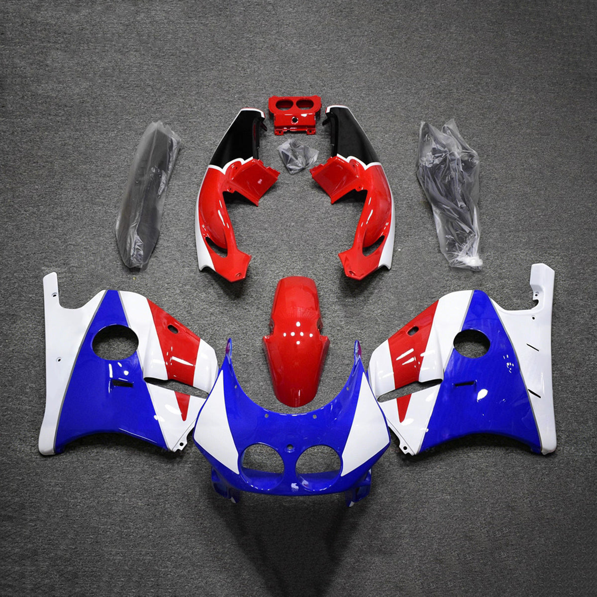Amotopart 1990-1998 Honda CBR250RR MC22 Red Blue White Fairing Kit
