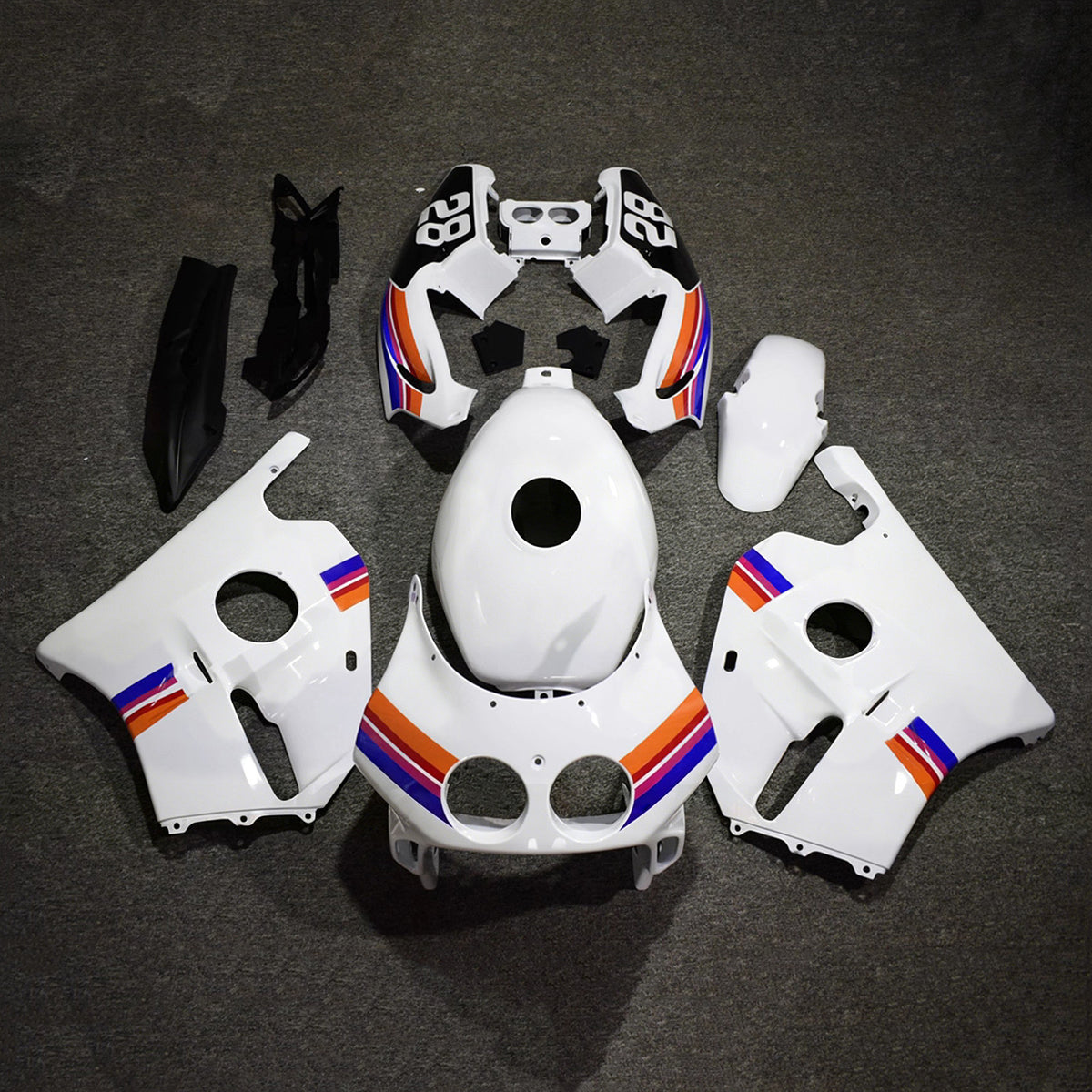 Kit carena bianca Amotopart 1990-1998 Honda CBR250RR MC22