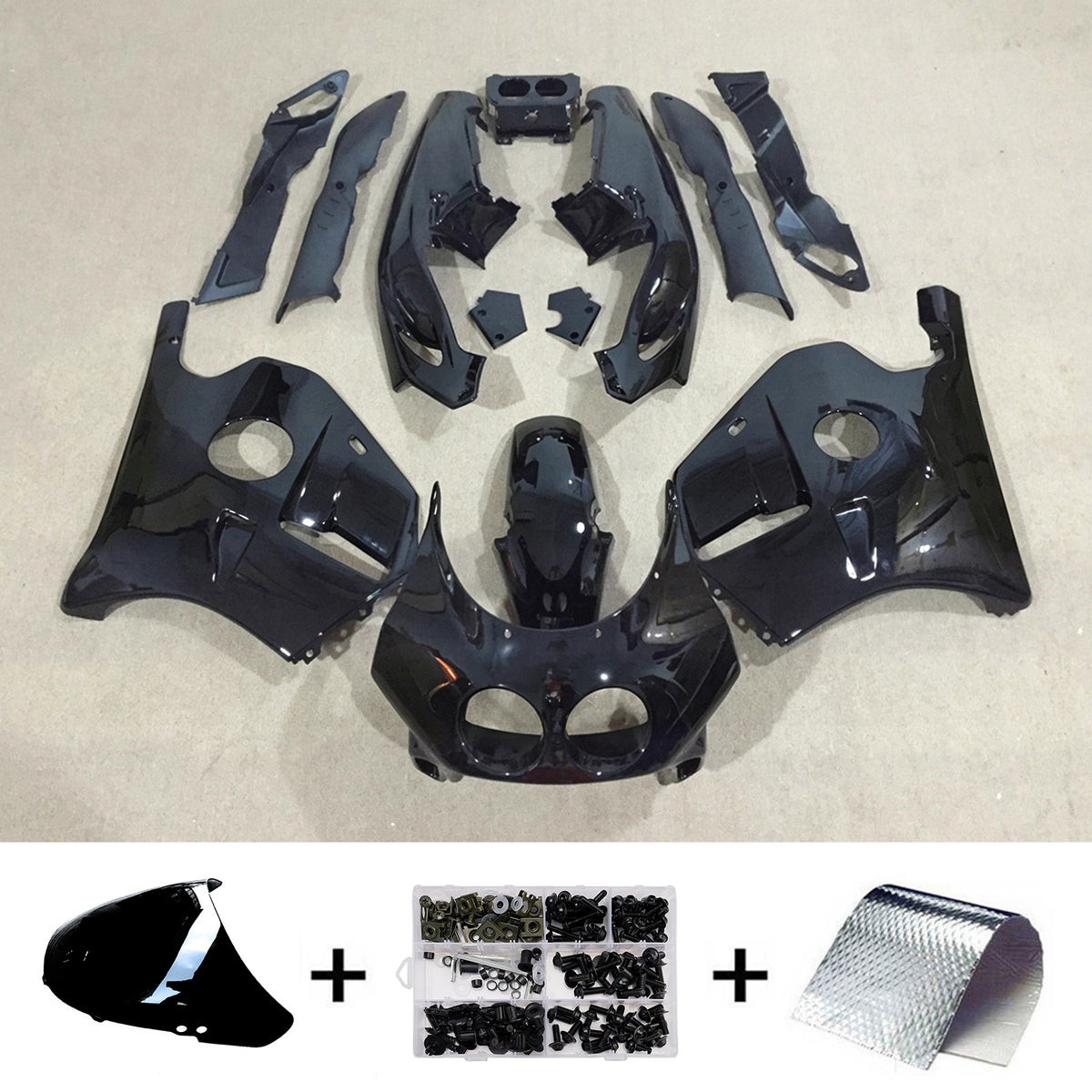 Amotopart 1990-1998 Honda CBR250RR MC22 zwarte kuipset