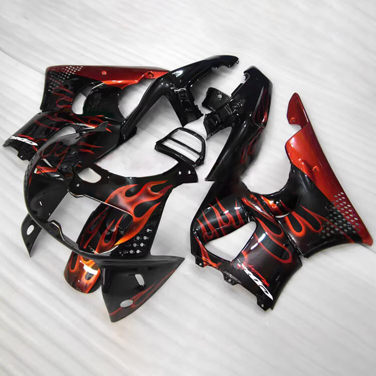 Amotopart 1994-1995 Honda CBR900RR 893 Kit de carenado negro rojo