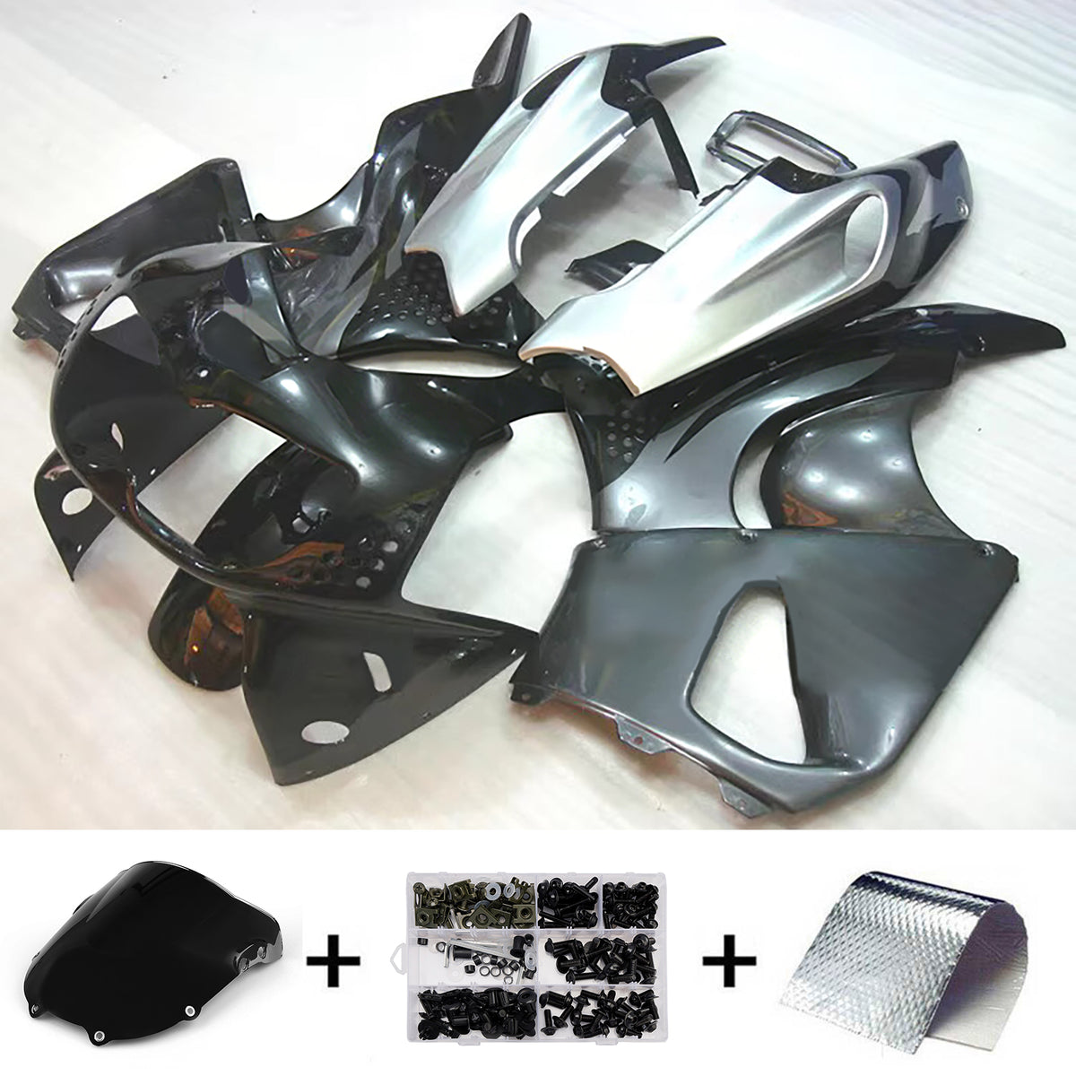 Amotopart 1994–1995 Honda CBR900RR 893 schwarzes Verkleidungsset