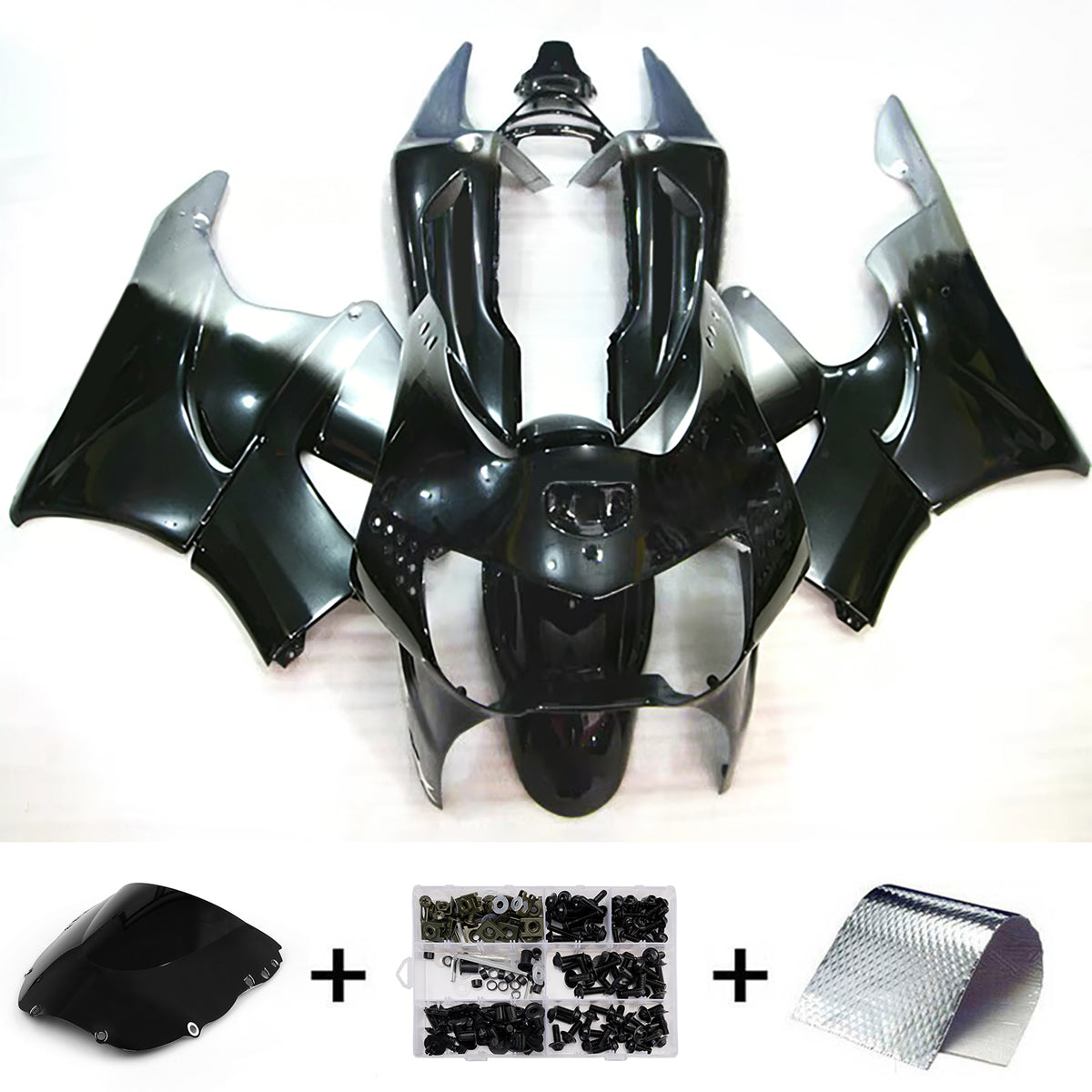 Amotopart 1998-1999 Honda CBR900RR 919 zwart zilver kuipset