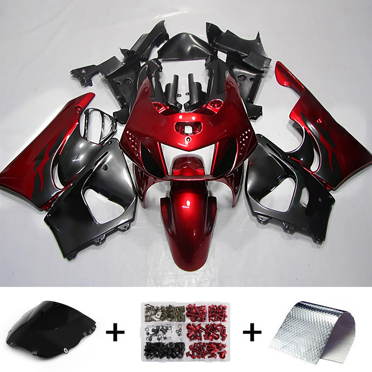 Amotopart 1998-1999 Honda CBR900RR 919 Red Black Fairing Kit