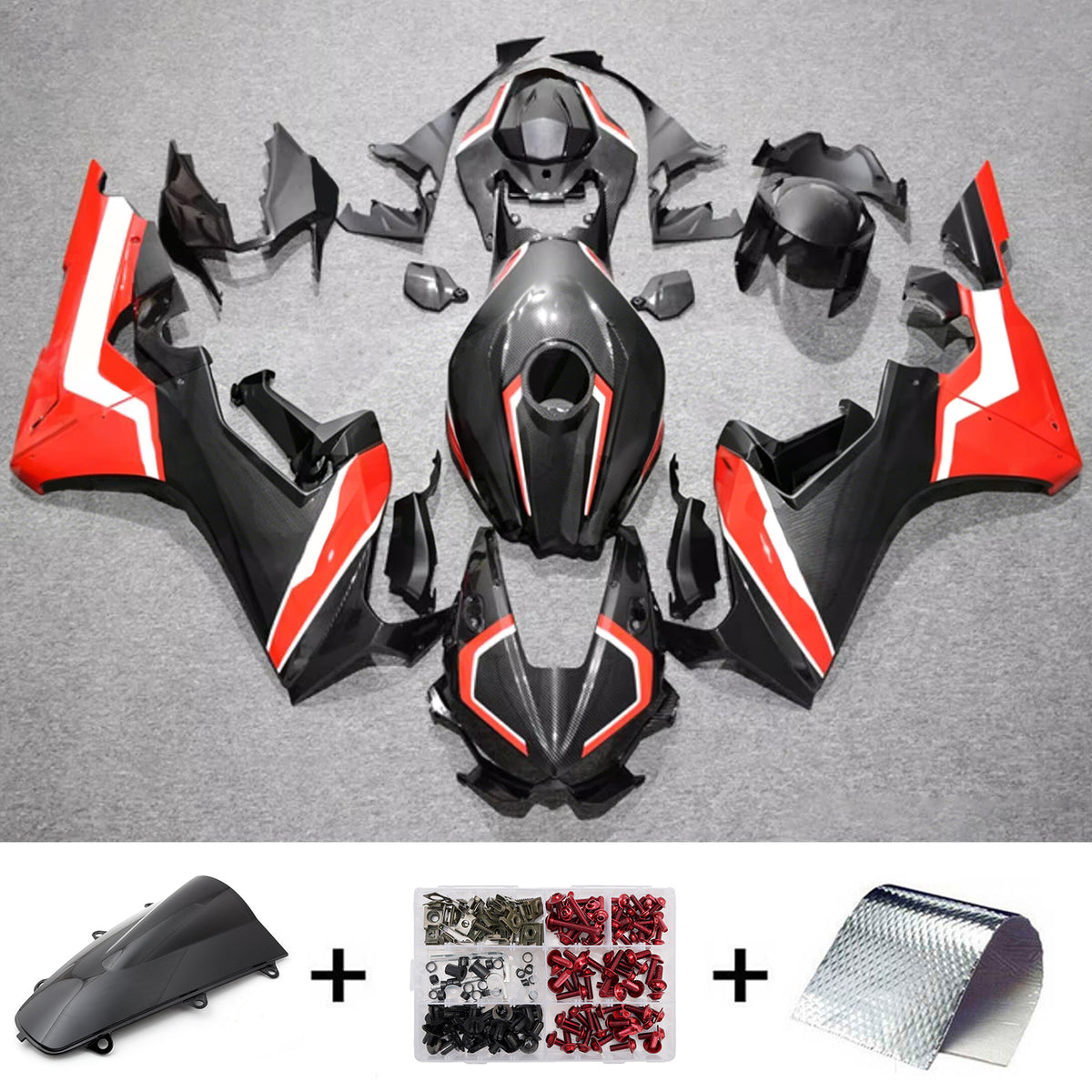 Amotopart 2017-2025 Honda CBR1000RR Carbon Fiber Pattern Fairing Kit