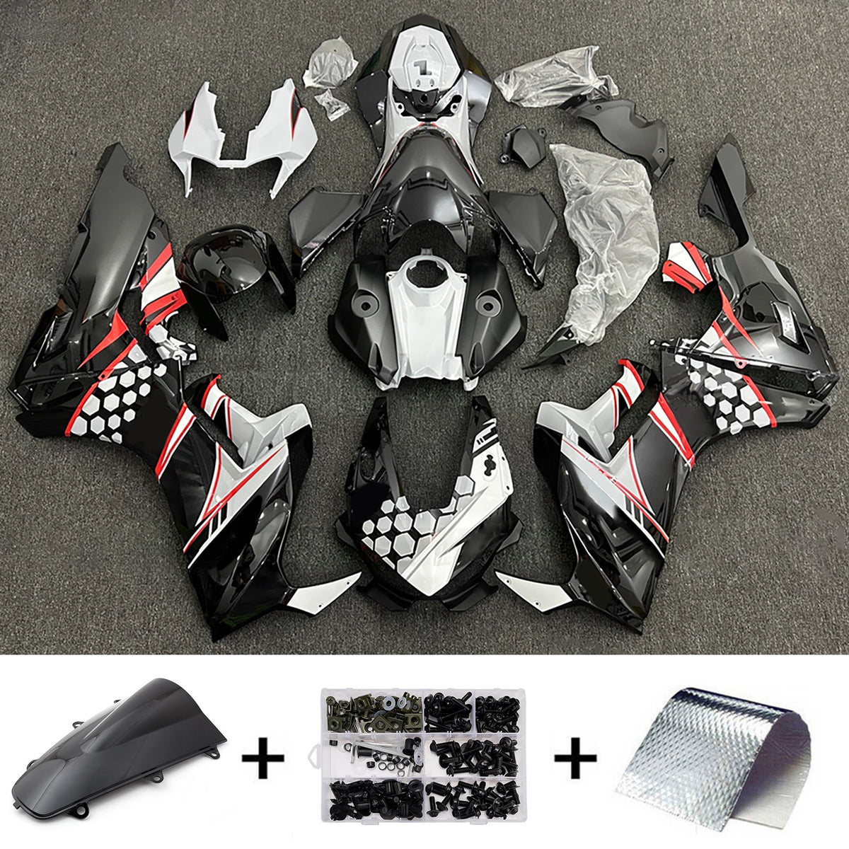 Amotopart 2017-2025 Honda CBR1000RR Black Fairing Kit