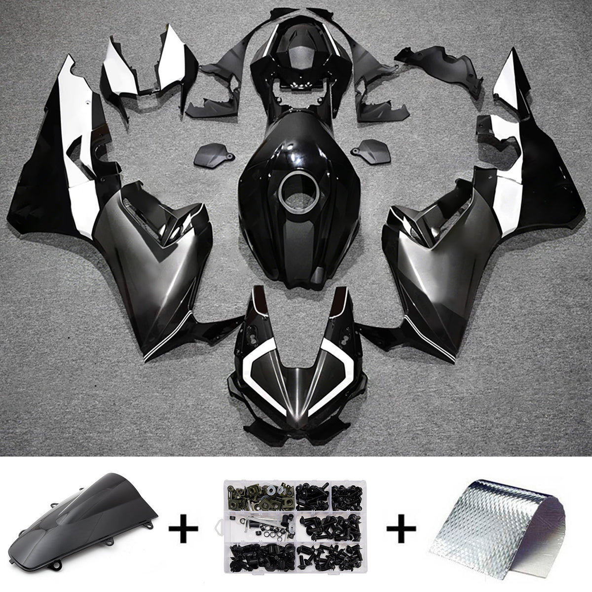 Amotopart 2017-2025 Honda CBR1000RR Kit de carenado negro