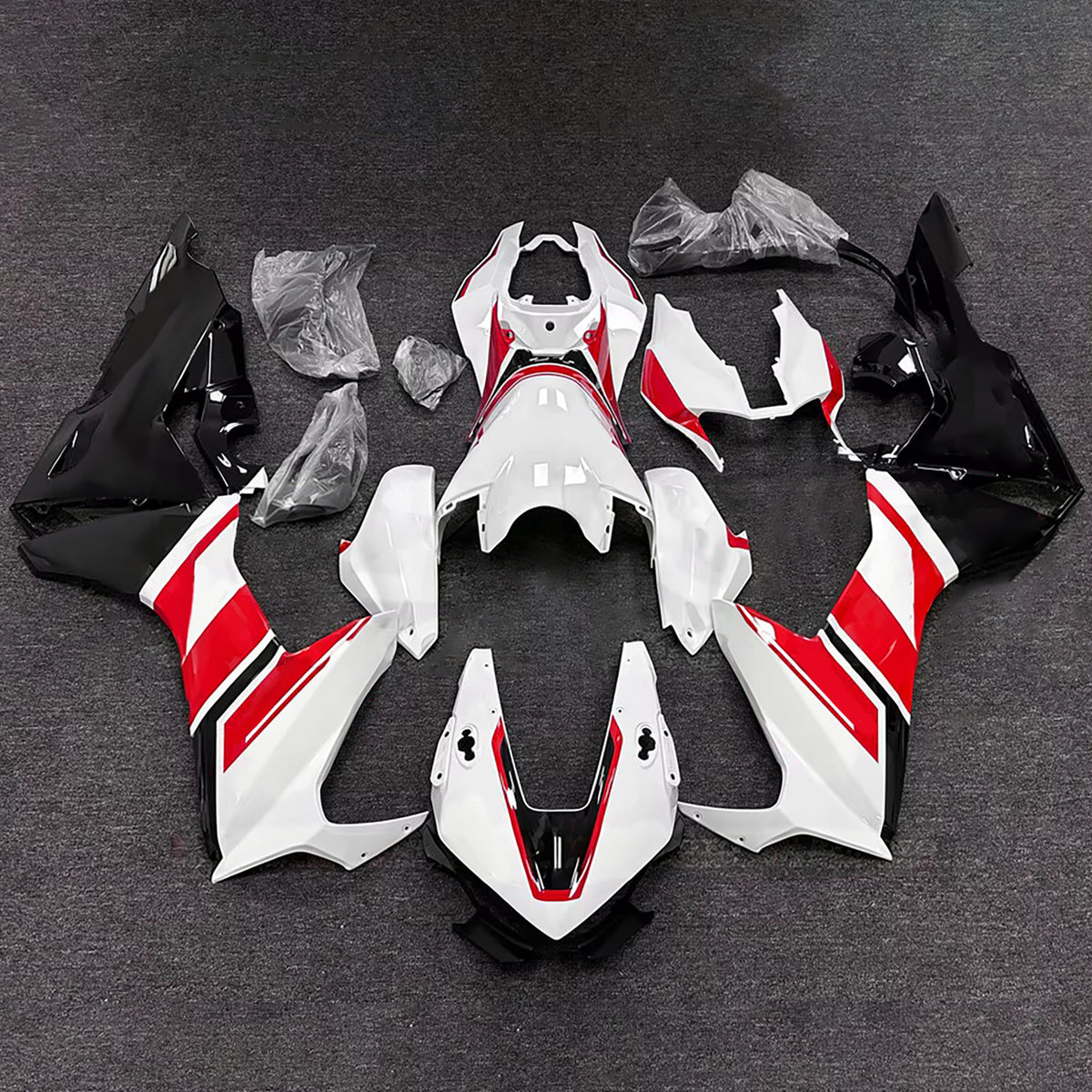 Amotopart 2017-2025 Honda CBR1000RR White Red Fairing Kit